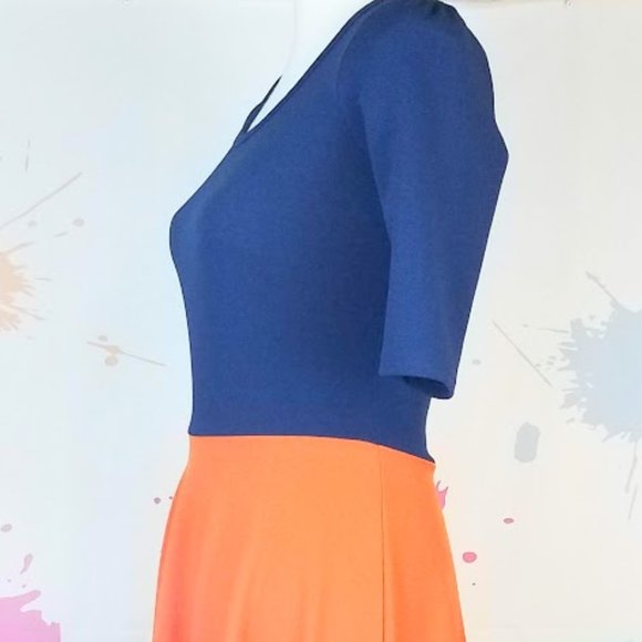 LuLaRoe Blue and Orange Dress - Picture 7 of 8